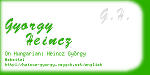 gyorgy heincz business card