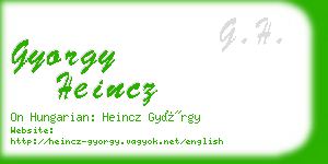 gyorgy heincz business card